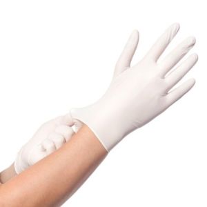 Vinyl handschoenen, maat L, Kleur Wit, ongepoederd, doosje 100 stuks