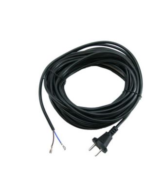 Universeel stofzuigersnoer 2 x 0,75mm2, 15mtr, zwart, EURO stekker