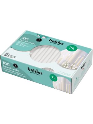 Bolsius Gotische kaarsen 240/23 wit (100 stuks)