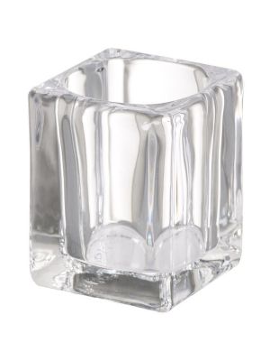 Bolsius glashouder vierkant transparant 76/55mm, ds. 6 stuk (voor theelichten 4, 6 en 8 uurs) 