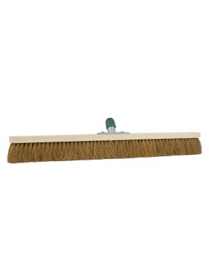 Zaalbezem kokos 80 cm ongelakt met steelhouder