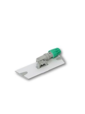 Velcro aluminium houder 25cm grijs met  groene steelverbinding