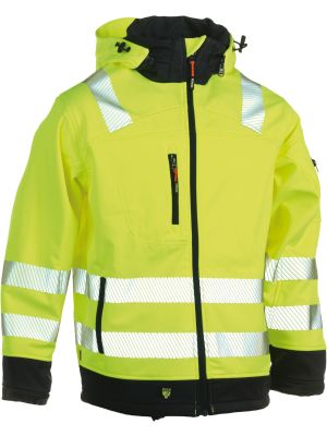 Gregor High Viz softshell jas Geel/Navy