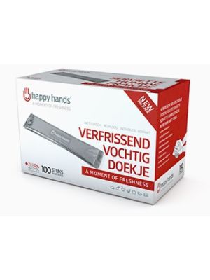 Vochtige servet Happy hands 100 st. in dispenserdoos 