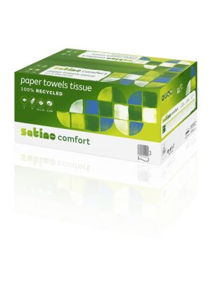 Satino comfort handdoekjes zz-vouw wit, 25x23cm 2 laags