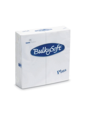 Bulkysoft 2-Laags Witte Servetten 38 x 38 cm, 1/8 Vouw PLUS, Doos van 800 Stuks 