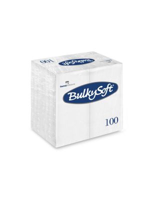 Bulkysoft Servetten 40x40cm 1/8 boekvouw WIT ds. 20x100st. ( 2000st.)
