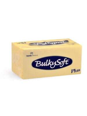 Bulkysoft 2-Laags Créme Servetten 38 x 38 cm, 1/8 Vouw PLUS, Doos van 800 Stuks 