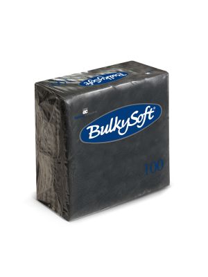 Bulkysoft servetten 24x24cm,  2-laags 20x100st. Zwart