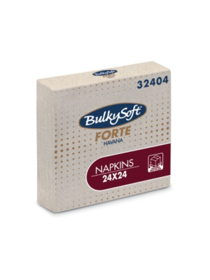 Bulkysoft 2-Laags Havana Servetten 24 x 24 cm, 1/4 Vouw, Doos van 2000 Stuks 
