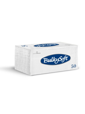 Bulkysoft 2-Laags Witte Servetten 33 x 33 cm, 1/8 Vouw, Doos van 2000 Stuks 