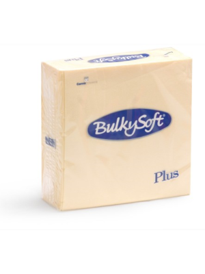 Bulkysoft 2-Laags Créme Servetten 38 x 38 cm, 1/4 Vouw PLUS, Doos van 1440 Stuks