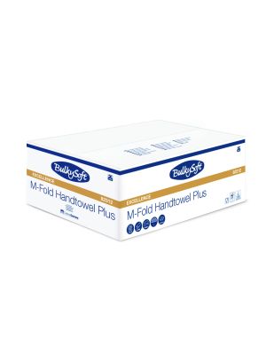 BulkySoft M vouw (small) handdoekvouwtjes 2lgs. 32x21,5cm doos 125x25 totaal (3125vouwtjes)