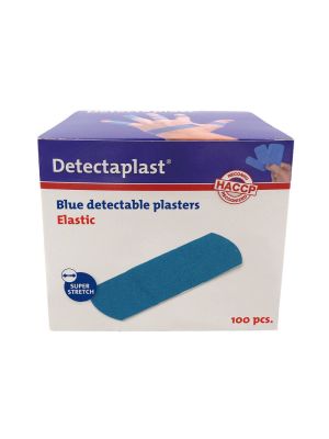 (REF 8241) Detectaplast detect. textielpleister elastisch blauw 25x72mm 100st 