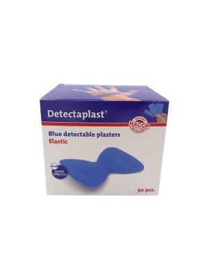 (REF 8245) Detectaplast detect. vlinder textielpleister elastisch blauw 50 stuks