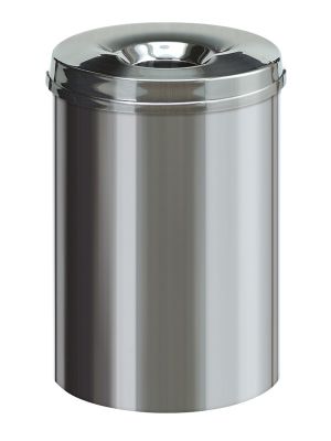 Vlamdovende papierbak RVS 30 ltr