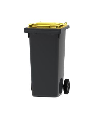 Mini-container 120 ltr Grijs met kleuren deksel