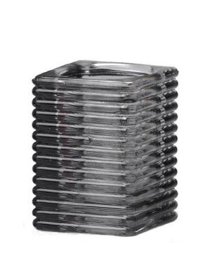 Square Ribbed Glass Rook 6 stuks per doos
