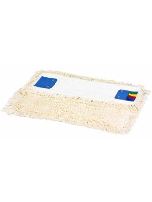Vlakmop katoen met pockets, gelust/gesneden, 40 x 14 cm, 