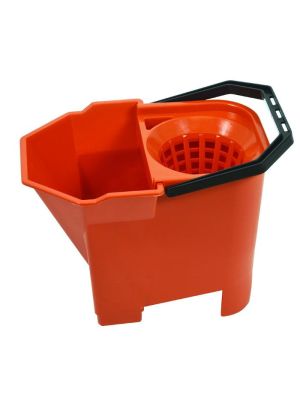 SYR Spaansemop emmer met uitwring korf rood 14 ltr. (met opvang vuilvakje)