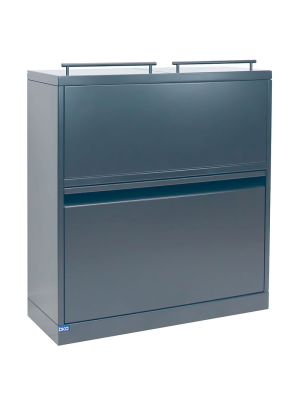 BICA 881 AFVALSTATION MET DEKSEL 80 LTR ANTRACIET