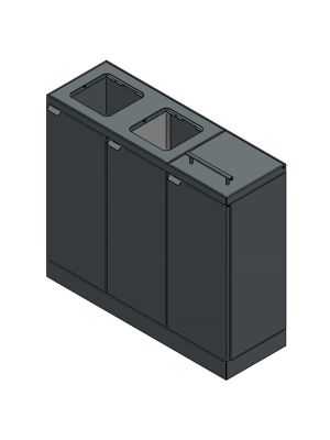 BICA 887 AFVALSCHEIDINGSUNIT 3X45 LTR ZWART