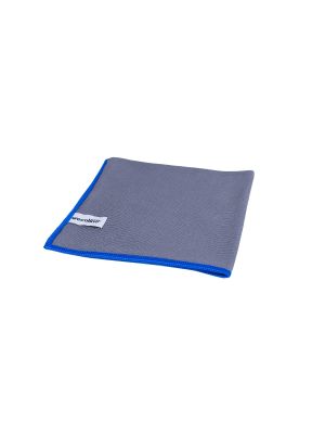 Allure microvezel glas- en metaal reinigingsdoek grijs/blauw