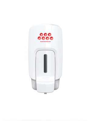Hand druk dispenser (1000 ml) met desinfectie logo