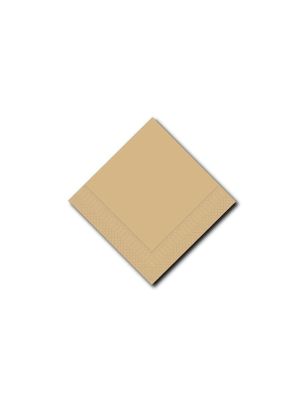Servetten 2 laags Zand 33x33cm 4-vouw