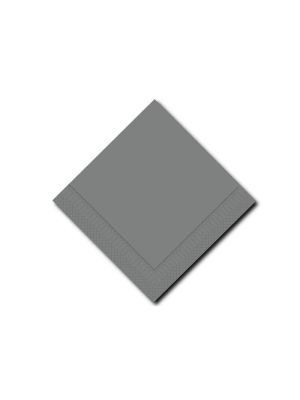 Servetten 2 laags Grijs 40x40cm 4-vouw