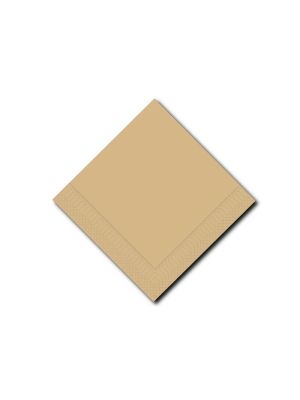 Servetten 2 laags Zand 40x40cm 4-vouw