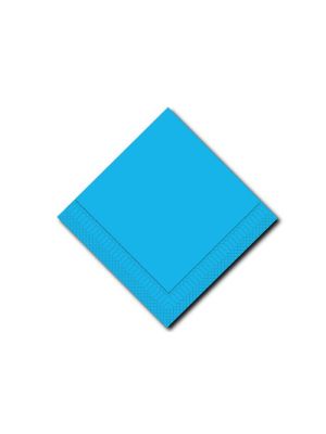 Servetten 2 laags Cyaan 40x40cm 4-vouw
