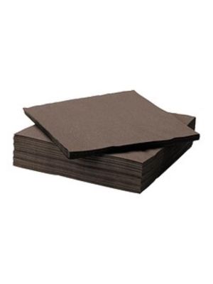 Servetten, donker bruin, 25x25cm, 2 lgs.