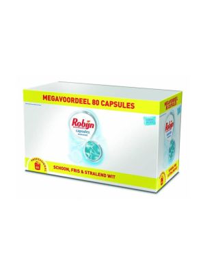 Robijn Caps stralen WIT (witte was) 4x46 stuks