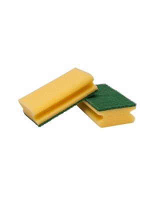 Schuurspons met handgreep Geel/Groen