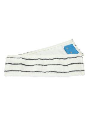 Vlakmop microvezel Wit/Grijs met insteekvak/ flap /2 ringen, 2 st.