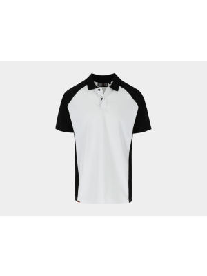 BRABO Polo Korte Mouwen WIT/ZWART