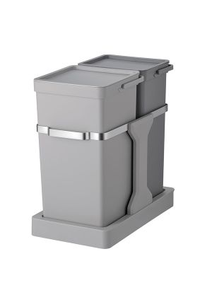 Grijs Deco inbouwafvalb 20+15L