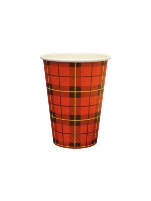 Schotse ruit Koffie bekers 180ml karton, doos 2500 stuks