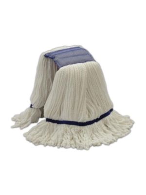 Strengenmop Microveel wit 400 gr.  met schuurband