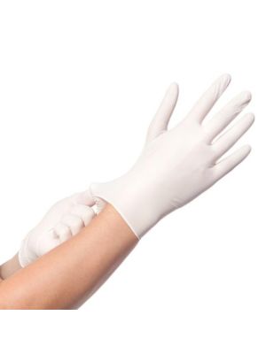 Vinyl handschoenen, maat L, Kleur Wit, ongepoederd, doosje 100 stuks