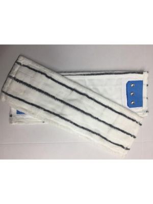 Vlakmop microvezel Wit/Grijs met insteekvak/ flap /3 ringen, 2 st.